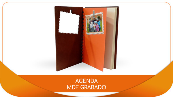 Agendas y Cuadernos Personalizadas mdf grabado portada